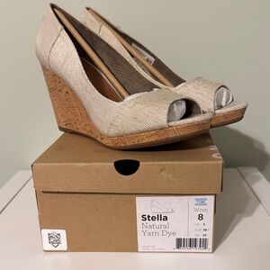 Toms Beige Wedge Shoes